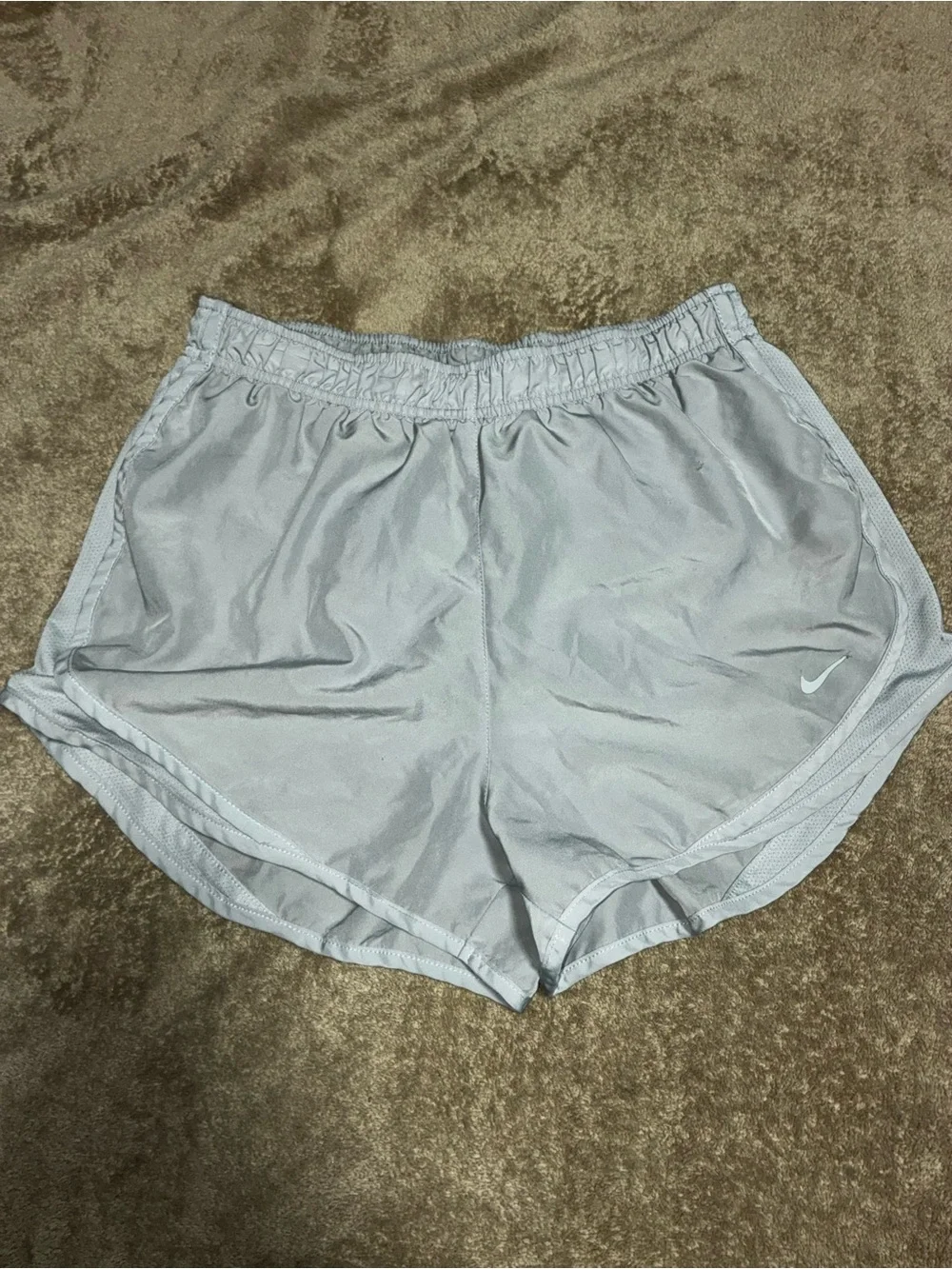 Nike Women's Light Silver Athletic Running Shorts